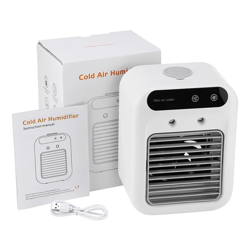 NNEOBA Portable Mini Air Conditioner Fan with Humidifier